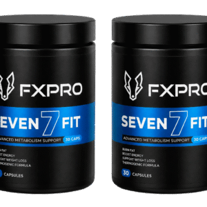 Dos botellas de suplemento quemagrasa FXPRO SEVEN FIT, tratamiento natural de 2 meses.